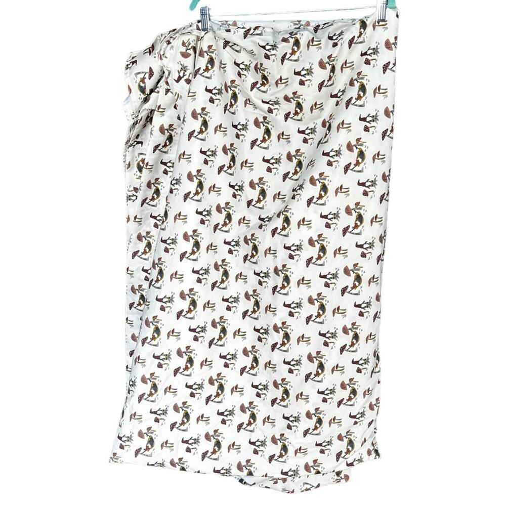 Cynthia Rowley gnomes mushrooms twin flat sheet